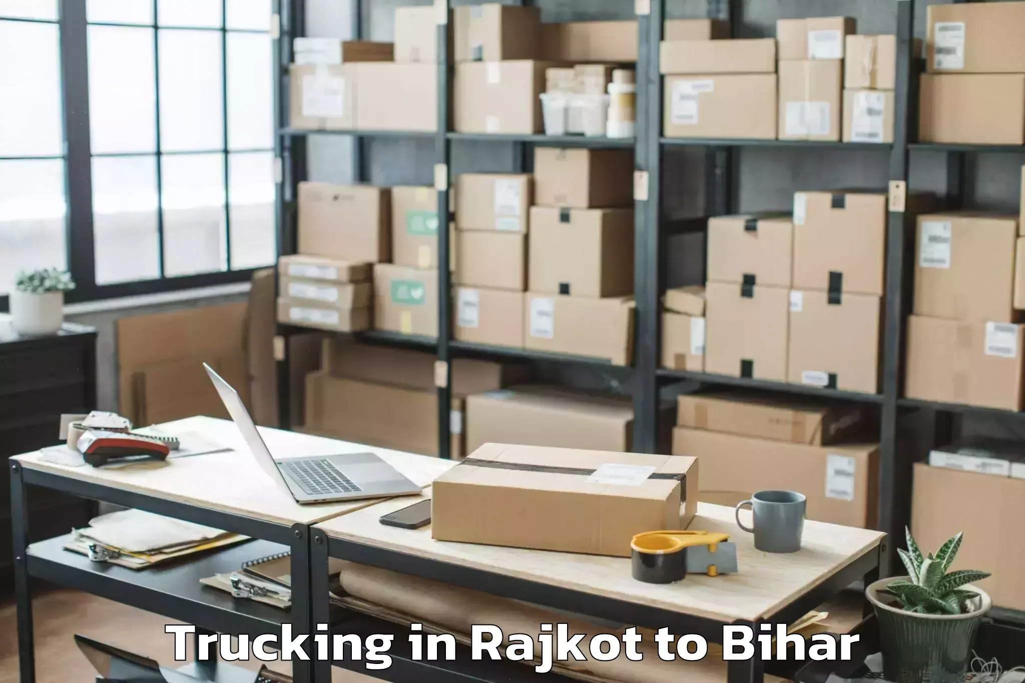 Reliable Rajkot to Waris Aliganj Trucking